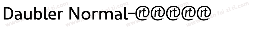 Daubler Normal字体转换